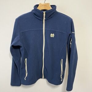 Notre Dame Fighting Irish Jacket Mens XL Navy Full Zip Columbia Fleece Jacket